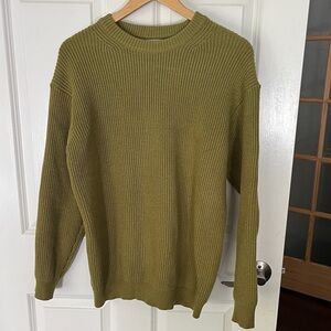 Black Olive Green women’s oversized  Crewneck Sweater